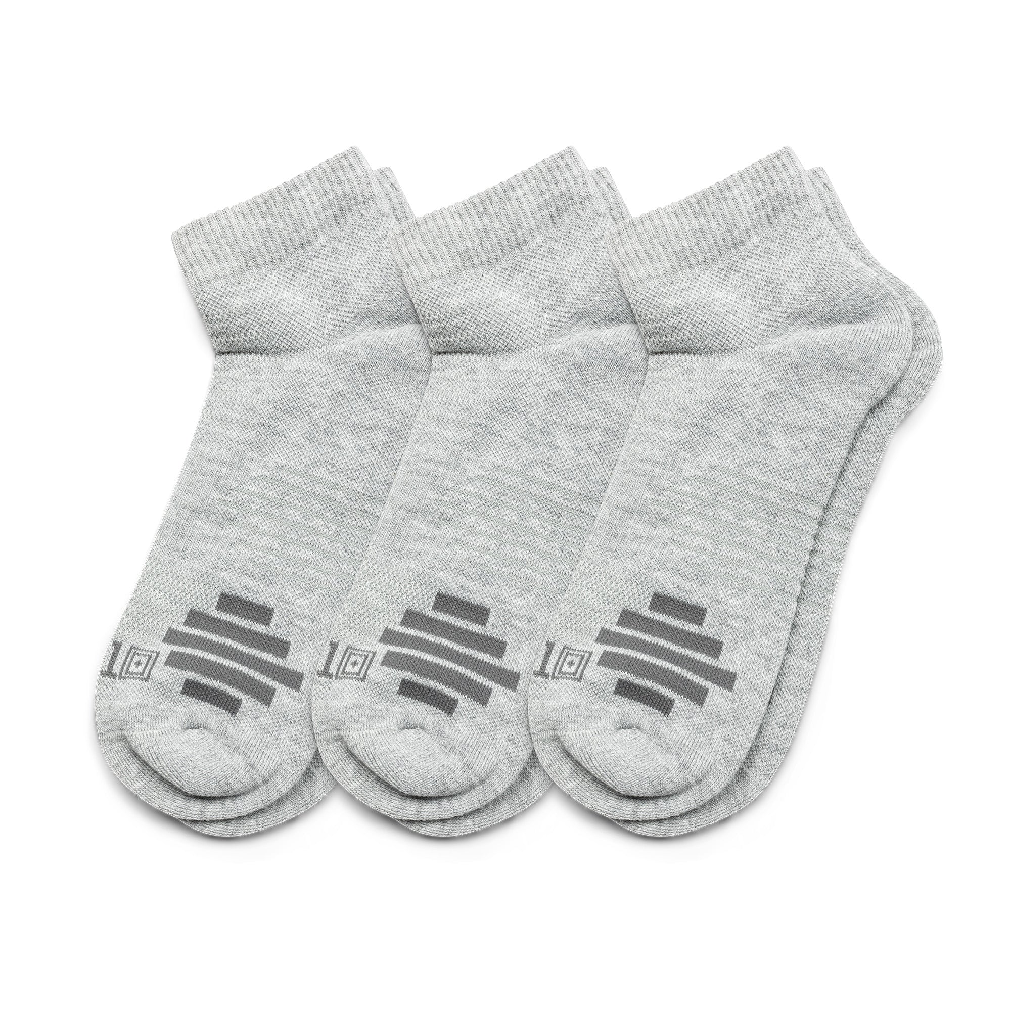 10048 PT-R PLUS ANKLE SOCK (3-PACK) - Heather Grey (016)