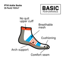 PT-R BASIC ANKLE SOCKS (6-PACK)