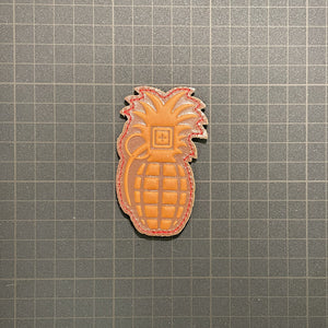 PINEAPPLE GRENADE LEATHER PATCH