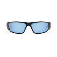 MAGNUM ASIAN FIT - BLACK/ SILVER LOGO / BLUE MIRROR POLARIZED