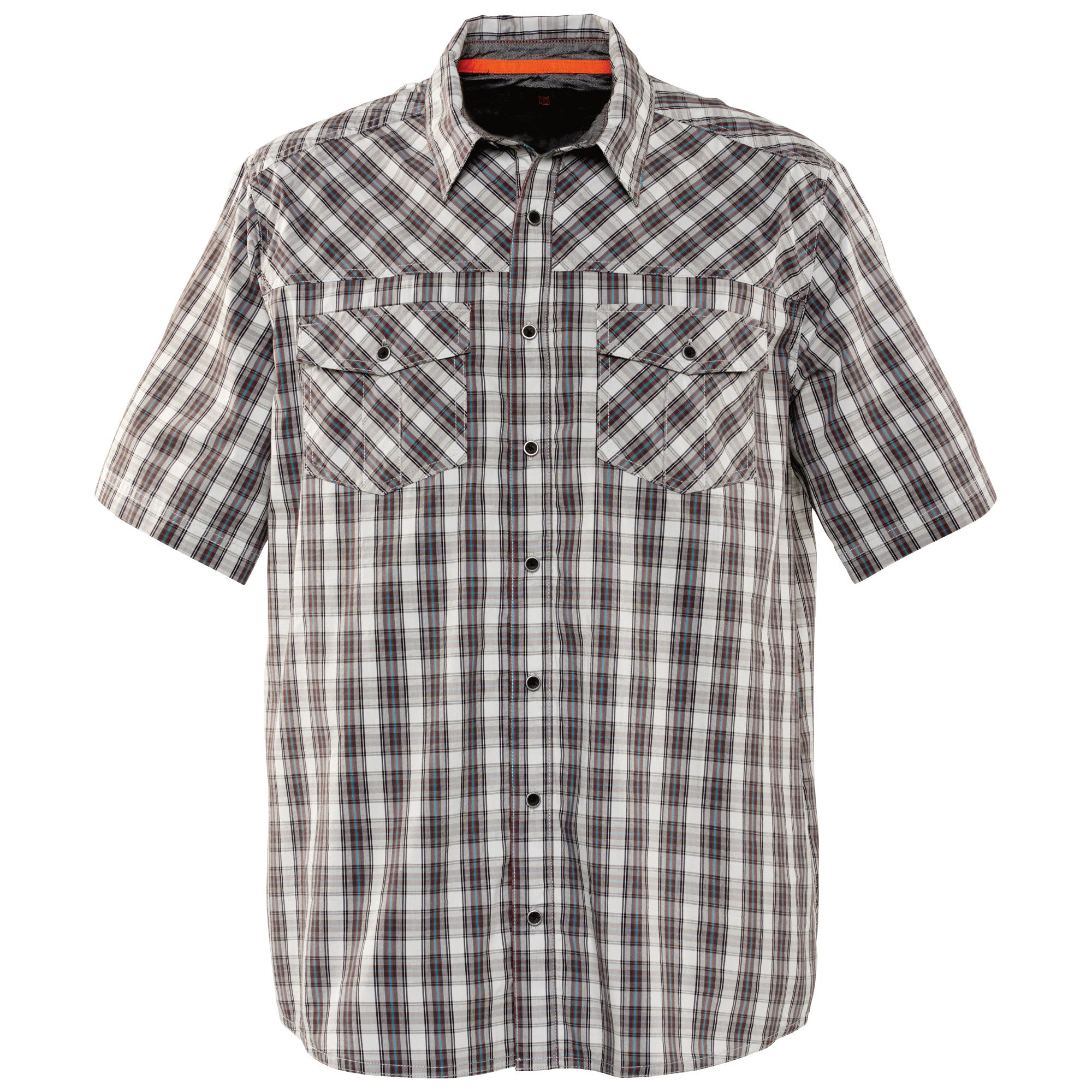 5.11 Tactical Shirts: Grey Short Sleeve Cotton Work Shirt