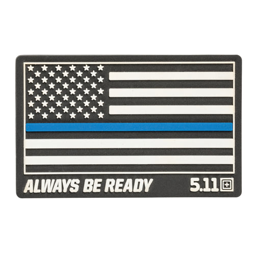 THIN BLUE LINE RUBR PATCH