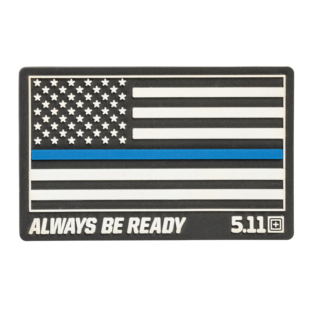 THIN BLUE LINE RUBR PATCH