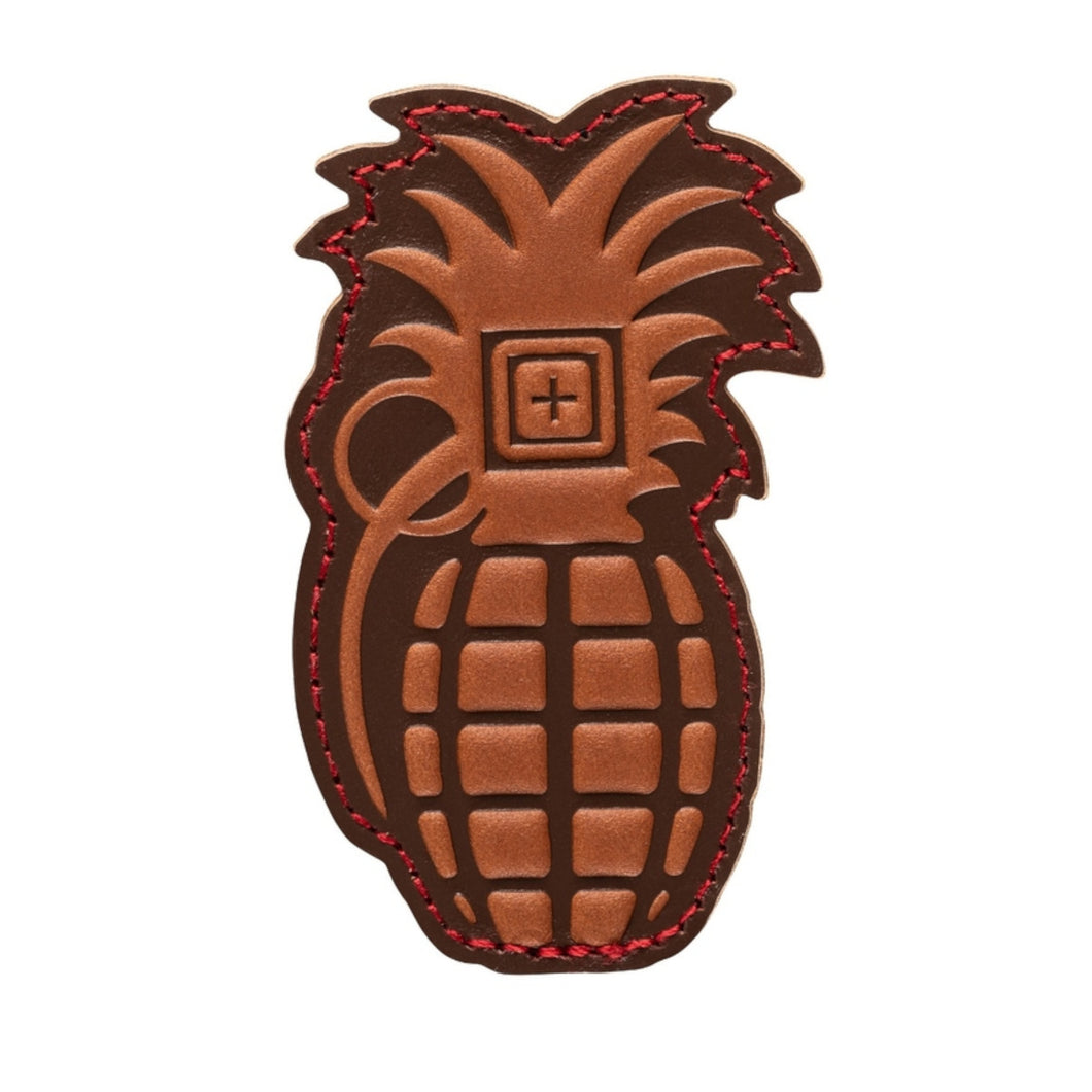 PINEAPPLE GRENADE LEATHER PATCH