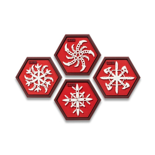 SNOWFLAKE NINJA STAR PATCH SET